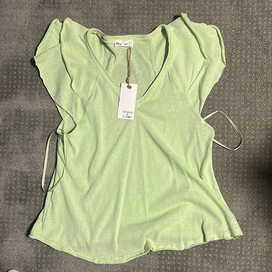 Lime flutter sleeve
